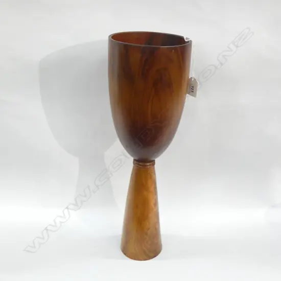 TALL NZ  KAURI & POHUTAKAWA WOODEN VASE H 445MM