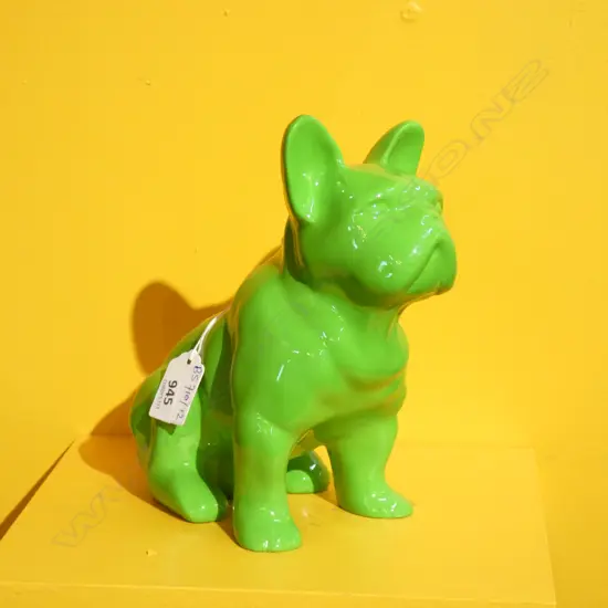 GREEN RESIN DOG H.180mm