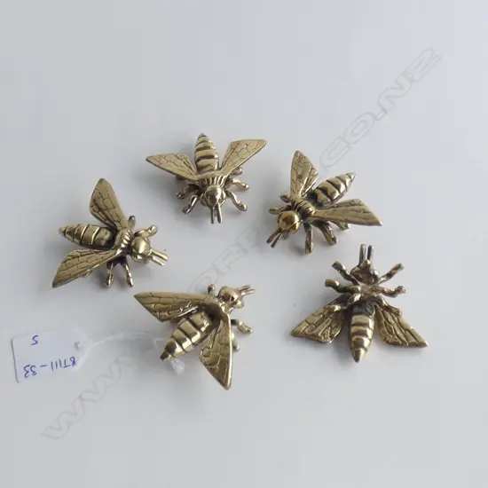 5 BRASS BEES 