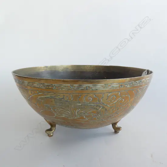 CHINESE BRASS BOWL  D270MM