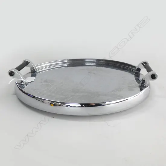 WILES ART DECO CHROME TRAY DIA 290MM