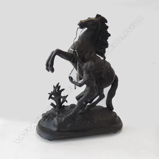 LG SPELTER HORSE STATUE H 440MM a/f