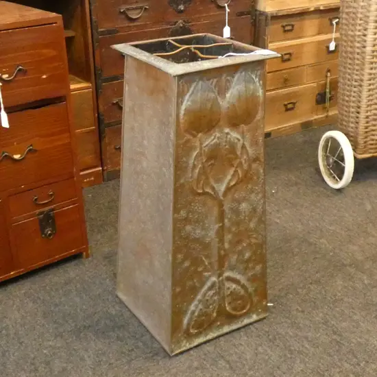ART NOUVEAU COPPER UMBRELLA STAND H.570mm