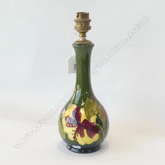 MOORCROFT HIBISCUS LAMP BASE H 275MM