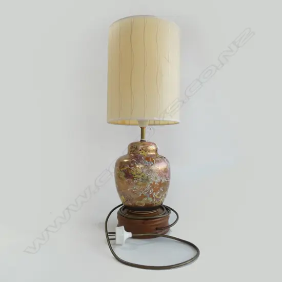 CHINESE FAMILLE ROSE  LAMP H.555mm