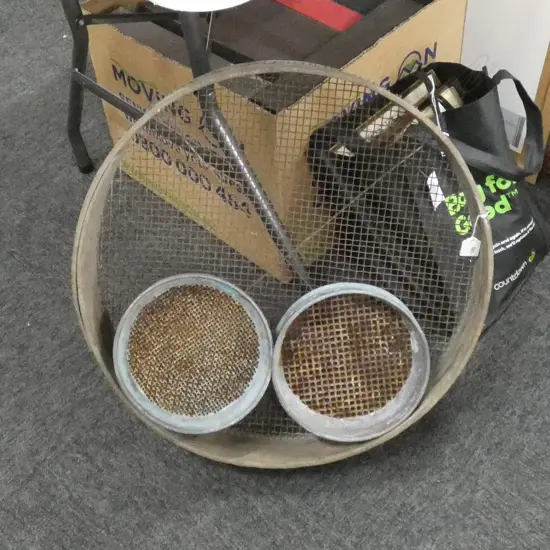 3 SOIL SIFTERS; 545mm dia & PR 210mm 