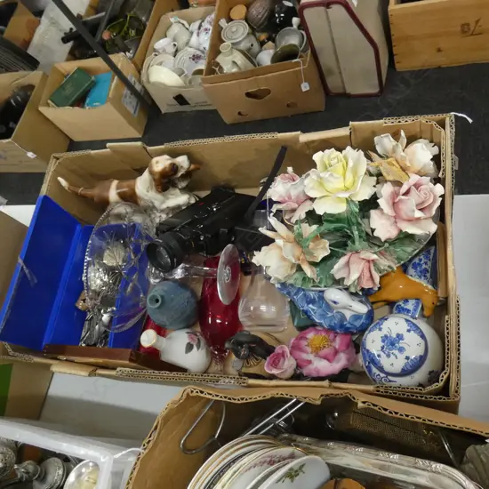 BOX LOT ASST. CHINA, MOVIE CAMERA, ETC