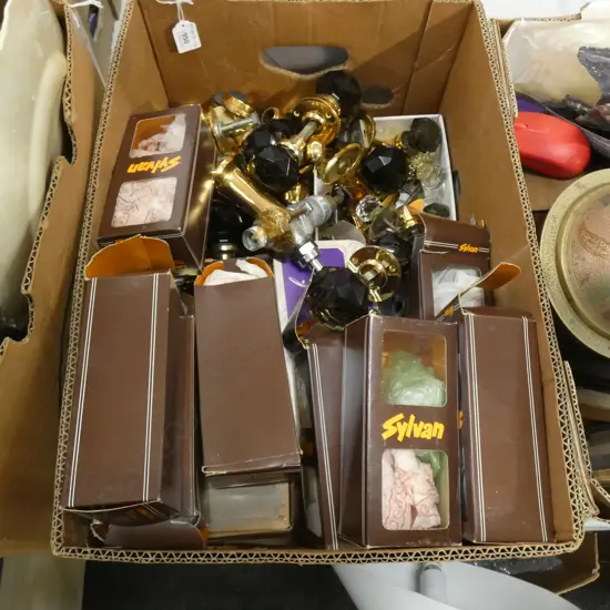 LG BOX 1970S PERIOD DOOR HARDWARE  + TAP FITTINGS