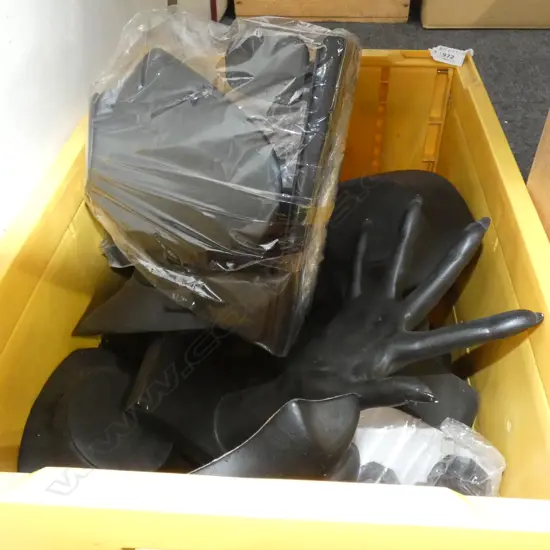 BOX LOT JEWELLERY STANDS; NECKS, HANDS, RINGS ETC