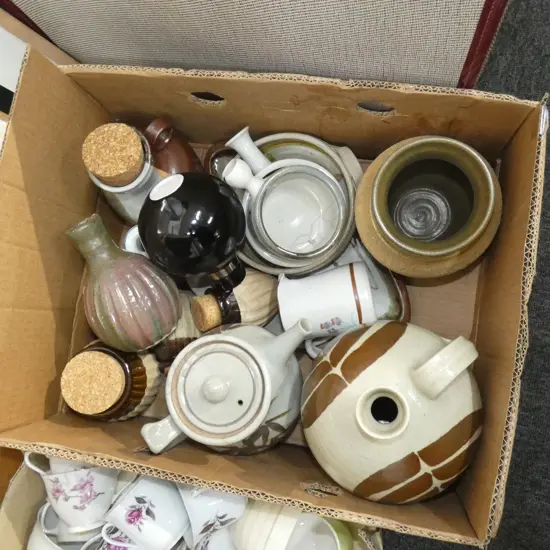 LG BOX LOT NZ STUDIO POTTERY
