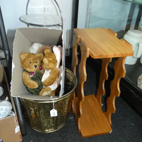 SM BOX BOYD COLLECTION BEARS + OTHERS WINE RACK +BIN