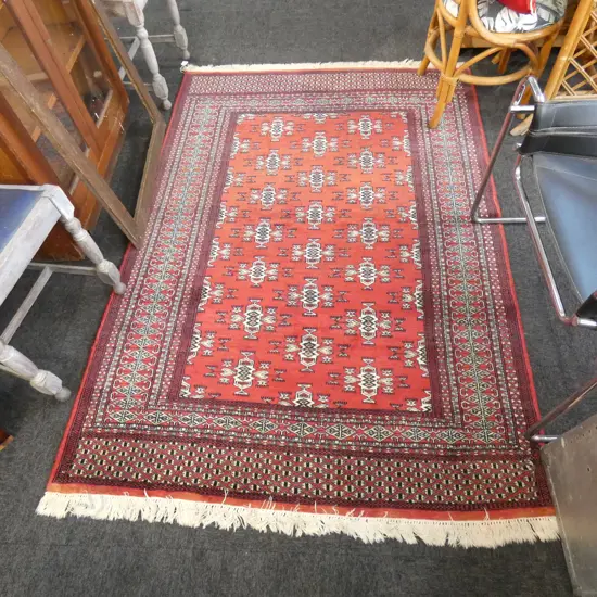 RED TONED KESHAN STYLE RUG L2200 MM
