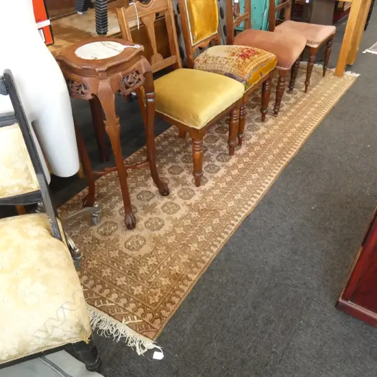 HAND KNOTTED BROWN RUG 850 X 2900MM