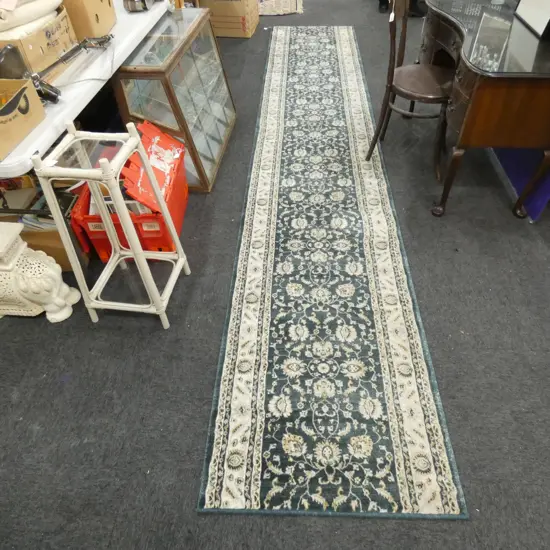 HALL RUNNER RUG - GREEN TONES - 4300 X 800MM