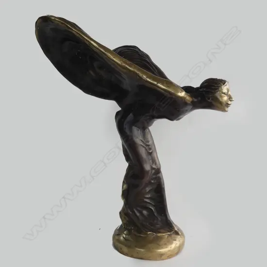 BRONZE FIGURE WINGED WOMAN H470