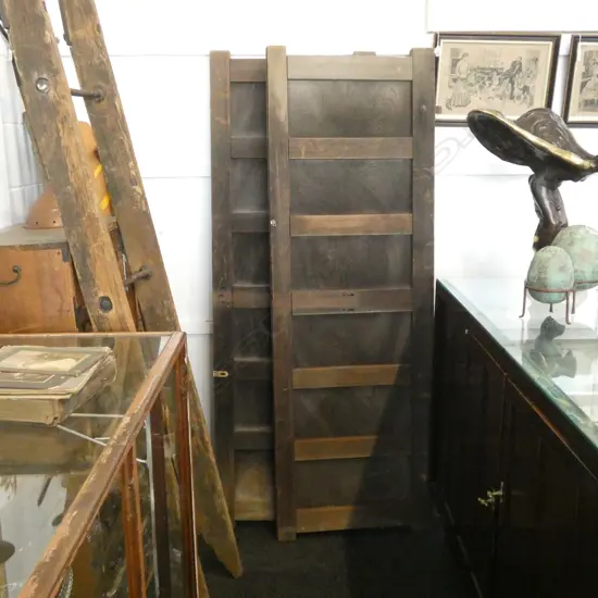 PR 19TH C TEMPLE DOORS CYPRESS AND KEYAKI H1772 W600 X 2 =1200