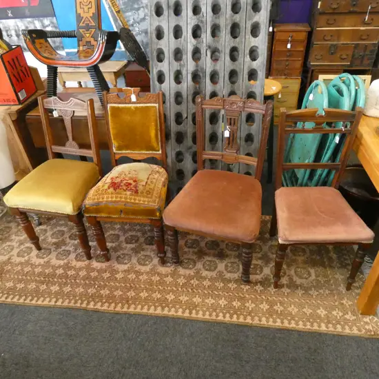 4 ASST. EDWARDIAN DINING CHAIRS