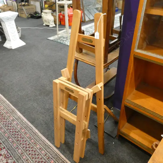 2 WOODEN EASELS 