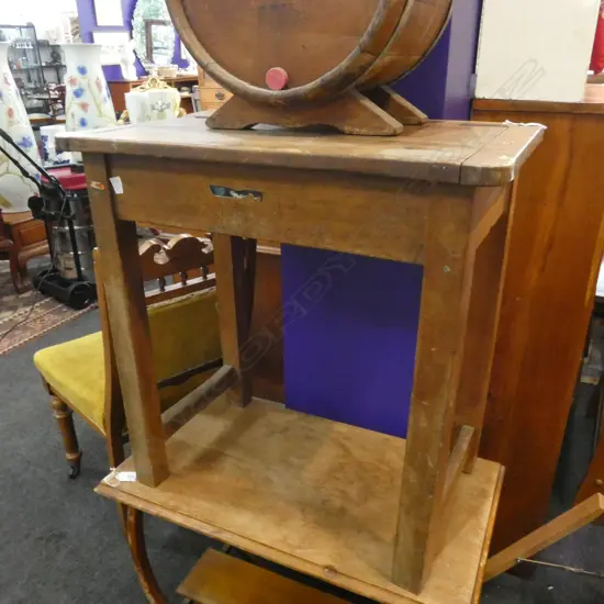 VINTAGE WOODEN SCHOOL DESK AF...
