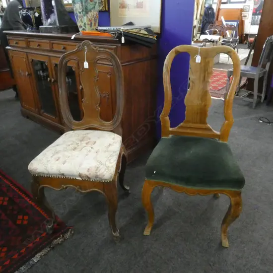 2X ANTIQUE FRENCH UPHOLSTERED CHARIS