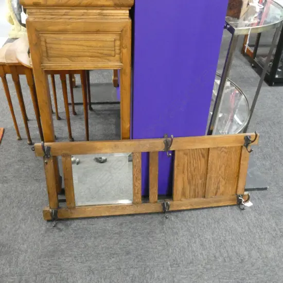 OAK ARTS & CRAFTS HALL MIRROR 930x350mm