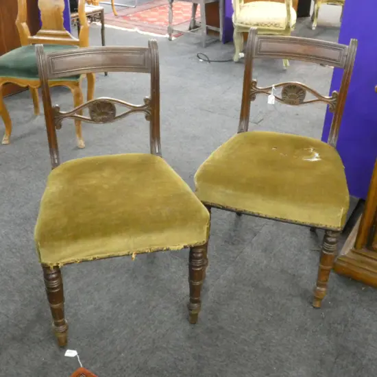 PR GEORGIAN UPHOLSTERED CHAIRS A/F