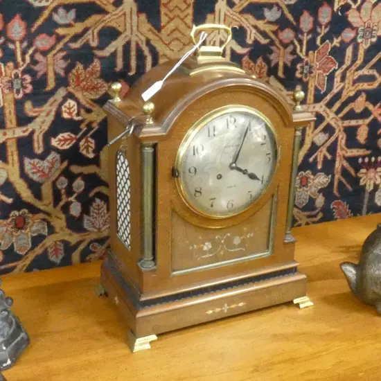 GEORGIAN STYLE BRACKET CLOCK by WEST & SON, DUBLIN. H.450mm