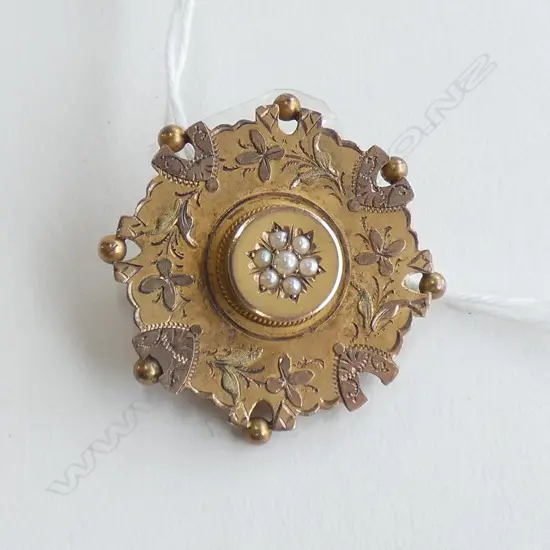 VICTORIAN 9CT GOLD BROOCH 4.88gm