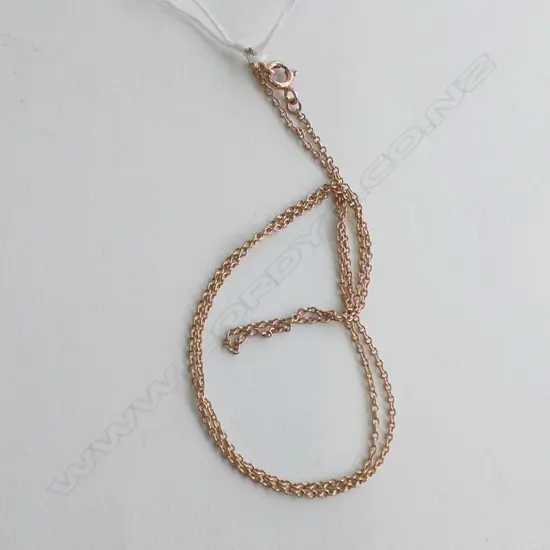 9CT GOLD FINE NECK CHAIN L.480mm