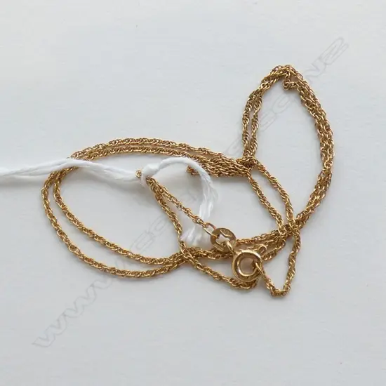 9CT GOLD FINE NECK CHAIN L.480mm