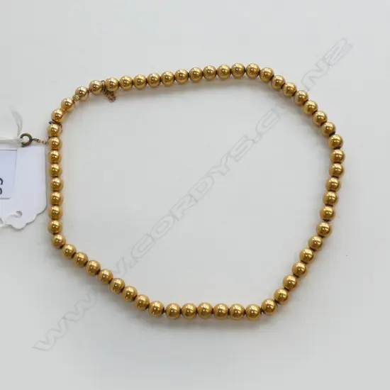 14CT GOLD BEAD NECKLACE 17gm