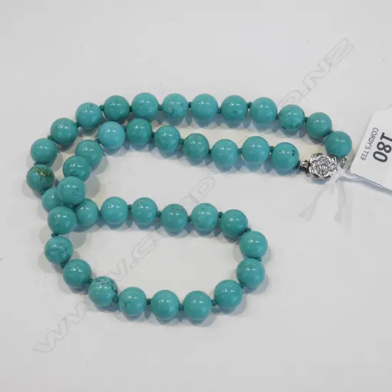 TURQUOISE ?  BEAD NECKLACE