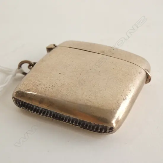 GOOD SILVER VESTA CURVED FORM Birm. 1921