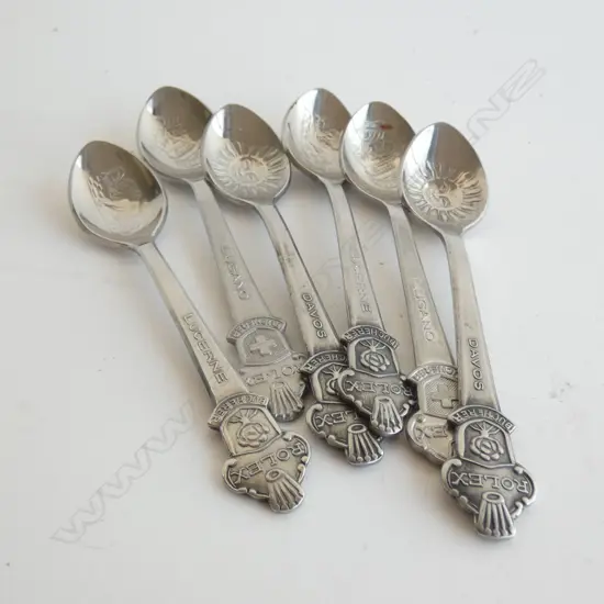 6 ROLEX COFFEE SPOONS 