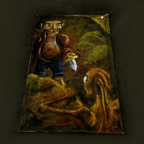 LARGE ABSTRACT OIL EX. HENDERSON FILM STUDIO 1550x1030mm