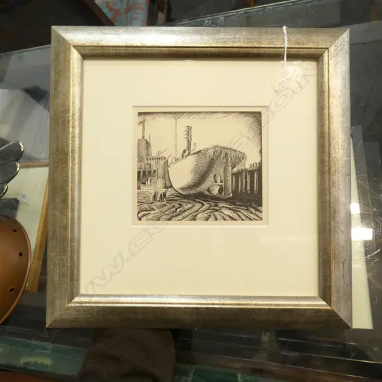 S. B. MACLENNAN - WOODCUT - LIMEHOUSE H. 130 X W. 145MM