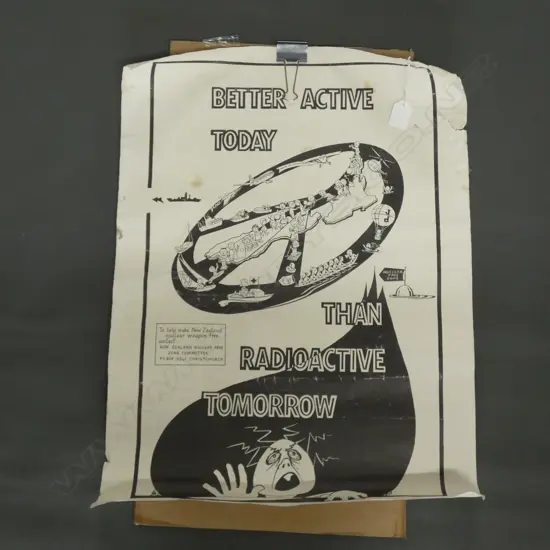 1970'S POSTER 'BETTER ACTIVE TODAY THAN RADIOACTIVE TOMORROW'