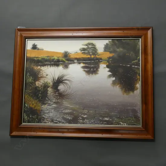 GRAHAM BRADDOCK 'SUMMER OASIS' LANDSCAPE OIL 450x600mm