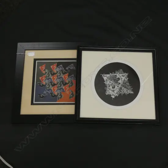 2 M C ESCHER ABSTRACT PRINTS 230 X 230MM