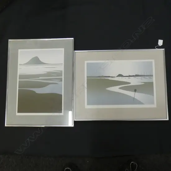 PR LTD ED SIGNED PRINTS NZ SCENE WATER COLOURS BY MALCOLM WARR 390 X 275MM