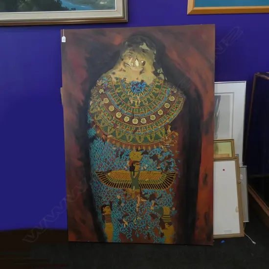 ELIZABETH BOYD '.... BEADED SHROUD' ACRYLIC ON CANVAS 2001 1405x965mm