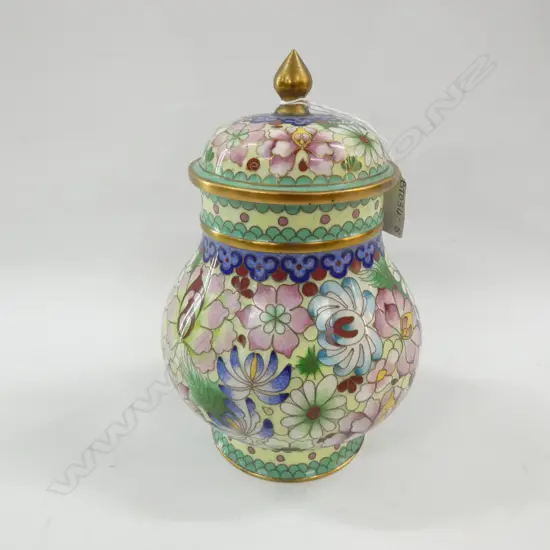 CLOISONNE LIDDED URN H 230MM