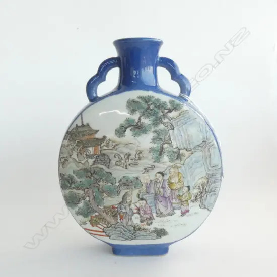 CHINESE FAMILLE ROSE MOONFLASK VASE H.220mm