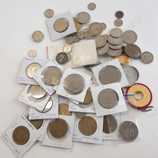 BAG OLDER WORLD COINAGE NEW CALEDONIA NZ ETC