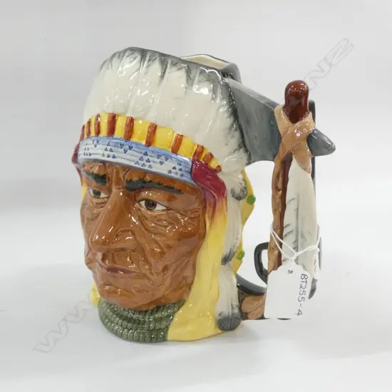 ROYAL DOULTON CHARACTER JUG 'CUSTER/SITTING BULL D6712 H 190MM