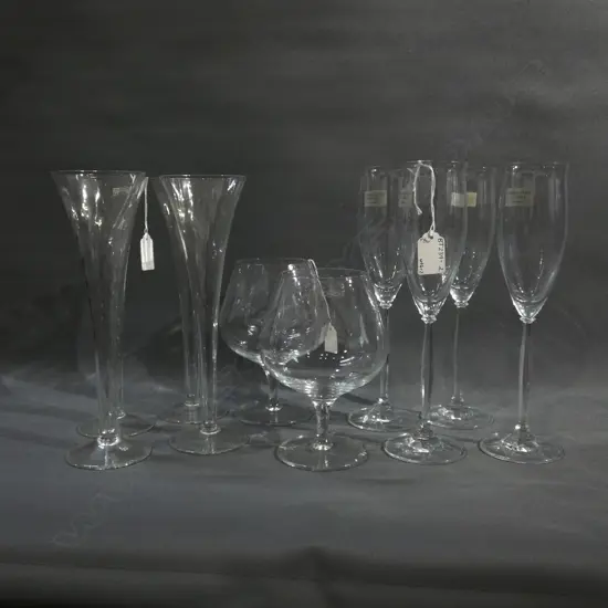 10 ASST CRYSTAL GLASSES  2 SETS IN ORIGINAL BOXES...