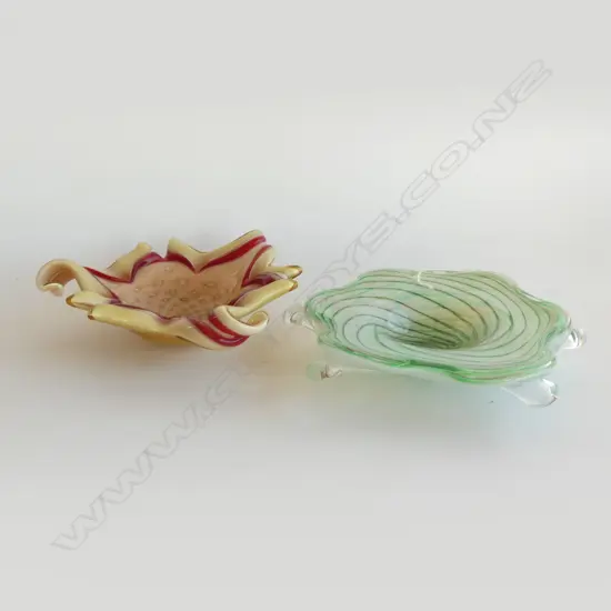 2 MURANO GLASS DISHES - LARGEST L 255MM