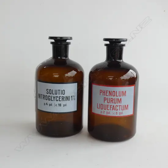 PR BROWN PHARMACY BOTTLES H.210mm