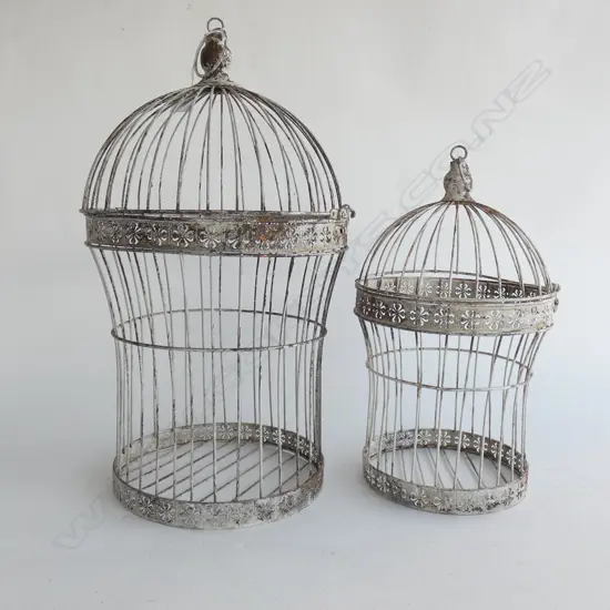 2 DECORATIVE BIRD CAGES H460MM