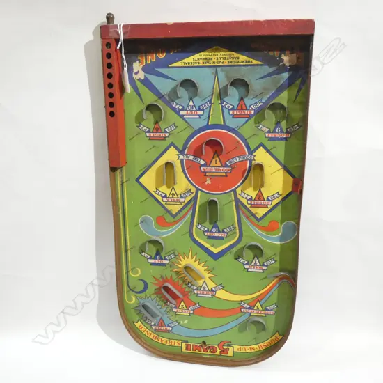 VINTAGE METAL TABLE TOP PIN BALL GAME 305 X 570MM